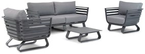 Stoel en Bank Loungeset 4 personen Aluminium Grijs  Santika Furniture Santika Sovita