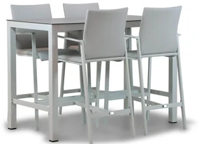 Barset 4 personen Aluminium/Outdoor textiel Wit Lifestyle Garden Furniture Rome/Brandon