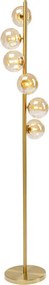 Vloerlamp Met Glazen Bollen Messing