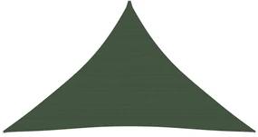 vidaXL Zonnezeil 160 g/m² 3,5x3,5x4,9 m HDPE donkergroen