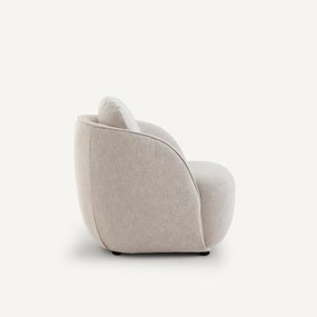 Fauteuil in mêlee katoen, bolvormig, Alpine