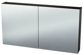 Nemo Spring Nebulo luxe spiegelkast - 120x65x17.8cm - 2 dubbelzijdige spiegeldeuren - glazen leggers - met stopcontact - zonder schakelaar - kleur: H1199 ST12 Thermo Oak Black 20037082