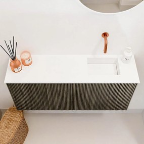Mondiaz Joya 90cm toiletmeubel shadow met wastafel faye rechts zonder kraangat talc