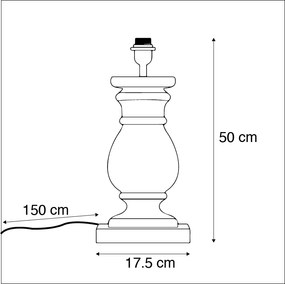 Landelijke tafellamp naturel hout - Catnip Klassiek / Antiek, Landelijk, Landelijk / Rustiek bol / globe / rond rond vierkant Binnenverlichting Lamp