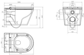 Clou Clever douche wc met turboflush en softclose zitting wit glans