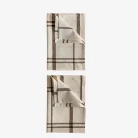 Set Van 2 Ducase Katoenen Keukenhanddoeken Beige – Crème - Sklum