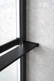 Sapho Shelf handdoekhouder en planchet voor douchewand zwart mat