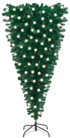 vidaXL Kunstkerstboom ondersteboven met LED's 150 cm groen