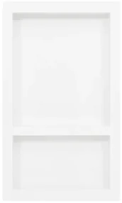 vidaXL Douchenis met 2 vakken 41x69x9 cm hoogglans wit