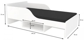 Peuter Eenpersoonsbed Champion - Voor kinderen Kinderen Peuter Junior 5056231798501 Children's Beds Home, 140x70, 12 cm latex met hoge veerkracht Chil