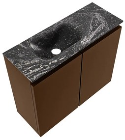 Mondiaz Ture DLux toiletmeubel 60cm rust met wastafel lava links met kraangat