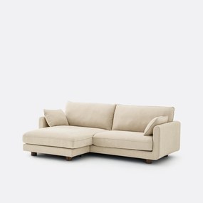 Omkeerbare hoekbank, gemêleerd polyester, EMILIO