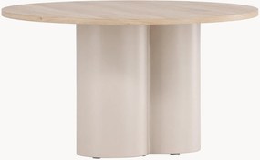 Ronde salontafel Olivia met tafelblad in houtlook