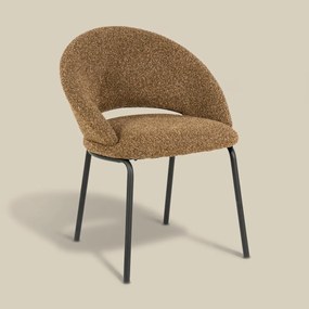 Eetkamerstoel Met Zwart Onderstel Bruin