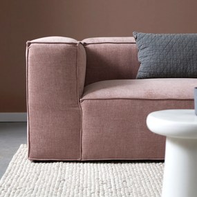 Bank Oud Roze Met Chaise Longue Rechts