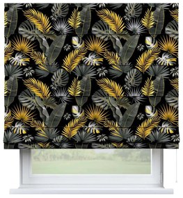 Dekoria Kant en Klaar Vouwgordijn Capri, collectie Velvet, zwart-groente