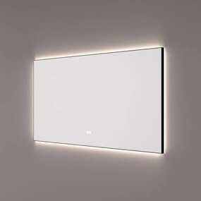 Hipp Design 12500 spiegel mat zwart 80x70cm met backlight en spiegelverwarming