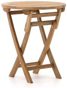Inklapbare tafel Sunyard | Rond  | Tuintafel Teakhout | Ø65cm | 2 personen | Kees Smit Tuinmeubelen