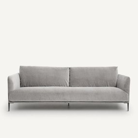 Zitbank in stonewashed fluweel, Oscar, ontwerp E. Gallina