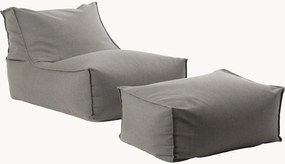 Outdoor zitzak ligstoel The Sundowner van olefine met poef & beschermhoezen