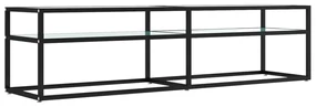 vidaXL Tv-meubel 160x40x40,5 cm gehard glas witmarmerkleurig
