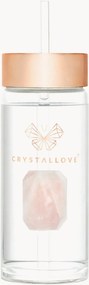 Waterfles Crystallove van rozenkwarts