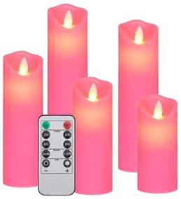 vidaXL 5-delige Kaarsenset met afstandsbediening LED warmwit