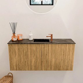 Mondiaz Joya DLux 90cm toiletmeubel oak met wastafel faye midden 1 kraangat lava