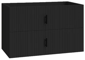 Muebles Raya onderkast ribbelfront 100cm met 2 softclose lades antraciet mat