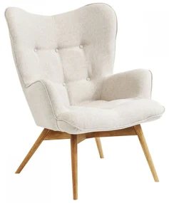 Kare Design Vicky Oorfauteuil Retro Design Naturel