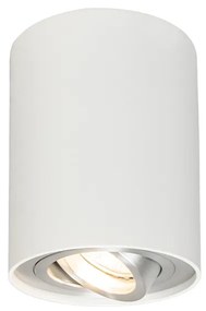 Moderne Spot / Opbouwspot / Plafondspot wit en staal draai- en kantelbaar - Rondoo up Design, Modern GU10 Binnenverlichting Lamp