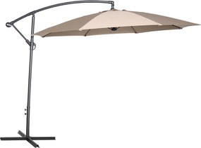 Garden Impressions Athene zweefparasol Ø300 cm – taupe doek / carbon black frame