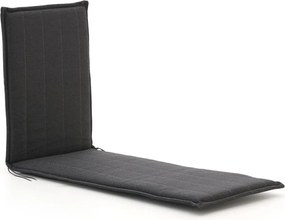 Verstelbaar ligbed Madison | Polyester/Polypropyleen | Grijs - Antraciet | Ligstoel tuin | Strandbed | Kees Smit Tuinmeubelen