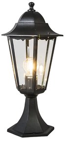 Buitenlantaarn sokkel zwart met grondpin en kabelmof 48cm IP44 - New Orleans Klassiek / Antiek E27 IP44 Buitenverlichting