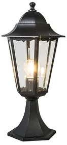 Buitenlantaarn sokkel zwart met grondpin en kabelmof 48cm IP44 - New Orleans Klassiek / Antiek E27 IP44 Buitenverlichting