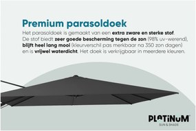Platinum Challenger Premium T2 3x3 m - Faded Black met Modena voet en hoes