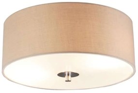 Landelijke plafondlamp beige 30 cm - Drum