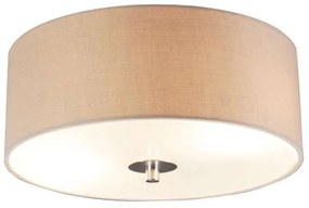 Stoffen Landelijke plafondlamp beige 30 cm - Drum Modern, Landelijk / Rustiek E27 rond Binnenverlichting Lamp