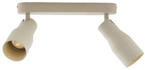 Afgeronde plafondspot beige GU10 50mm 2-lichts - Stanley