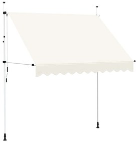 vidaXL Luifel handmatig uittrekbaar 250 cm crème