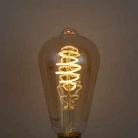 Set van 5 Smart E27 dimbare LED lampen ST64 amber 4.9W 320 lm 2500K