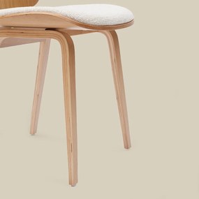 Scandinavische Vintage Stoel Plywood Eiken