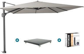 Platinum Challenger Premium T1 4x3 m - Manhattan Grey met Marbella voet + hoes