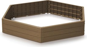 Prosperplast Base Woody Kweekbak - 129 x 148 x 25 cm - Houtlook moestuinbak