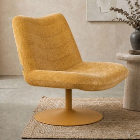 Zuiver Bubba Draaifauteuil Okergeel Retro Design