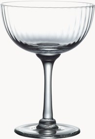 Mondgeblazen kristallen champagneglazen Ripple, 4-delig