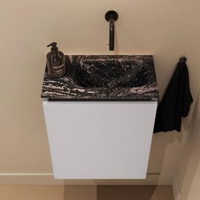 Mondiaz Ture DLux toiletmeubel 40cm cale met wastafel lava rechts zonder kraangat