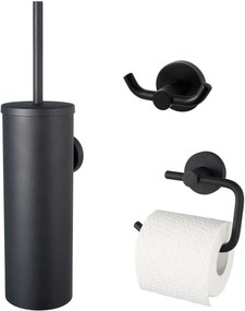 Haceka Kosmos 3-delige toilet accessoireset cm zwart