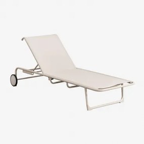 Leyanis Aluminium Ligstoel Tapioca Beige - Sklum