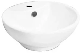 Best Design Class waskom 45x45x17cm rond 1 kraangat wit 3860420